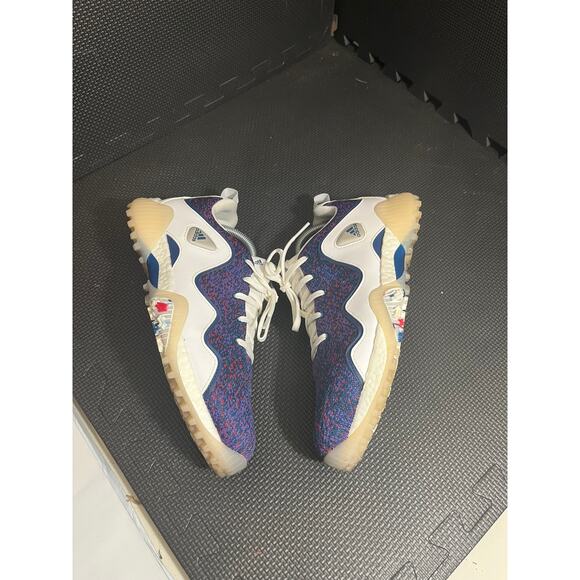 Womens Adidas CODECHAOS 21 Primeblue Golf Shoes White/Marine/Scarlet Sz 10 - Picture 4 of 7